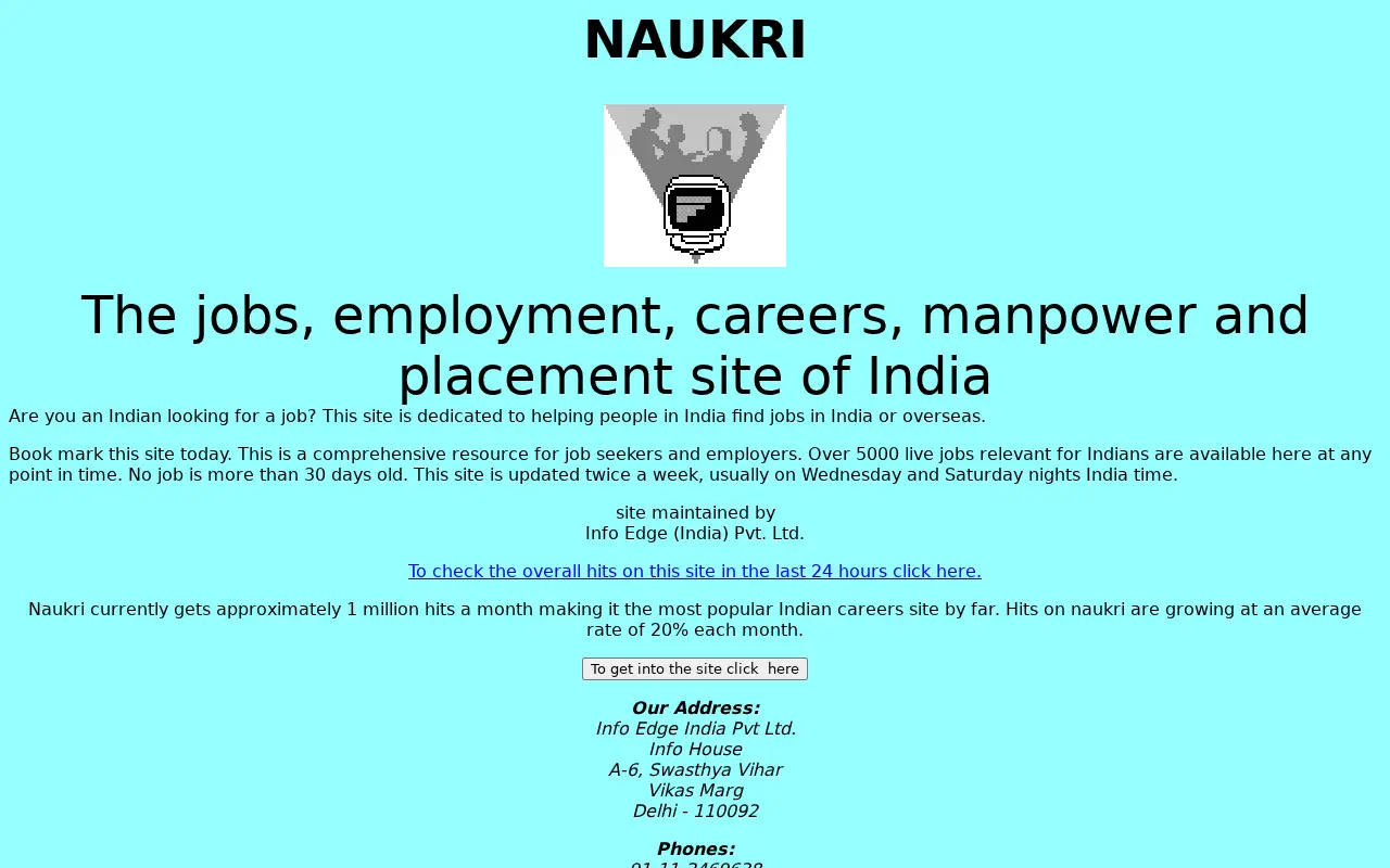 naukri.com in 1999