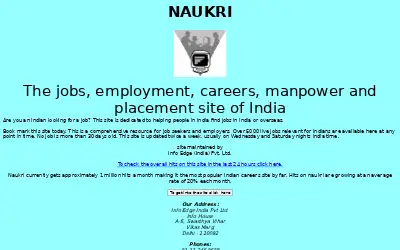naukri.com in 1999