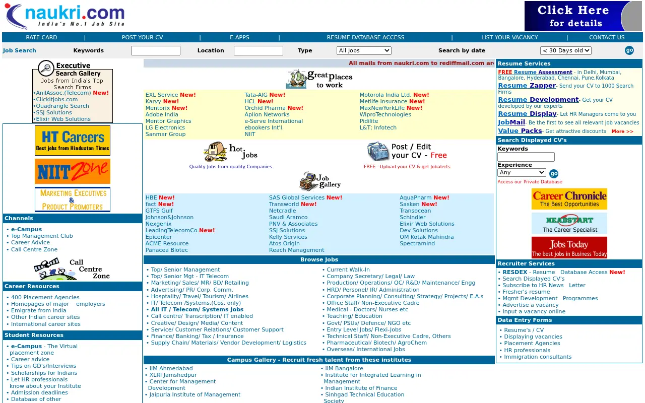 naukri.com in 2002
