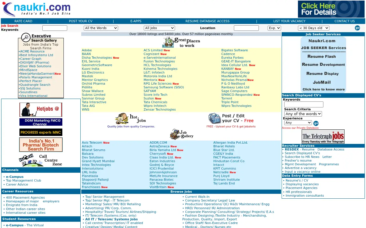 naukri.com in 2003