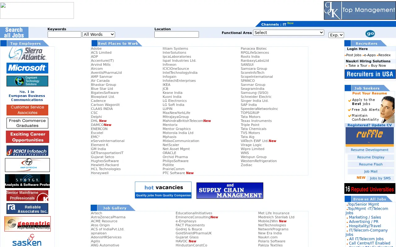 naukri.com in 2004