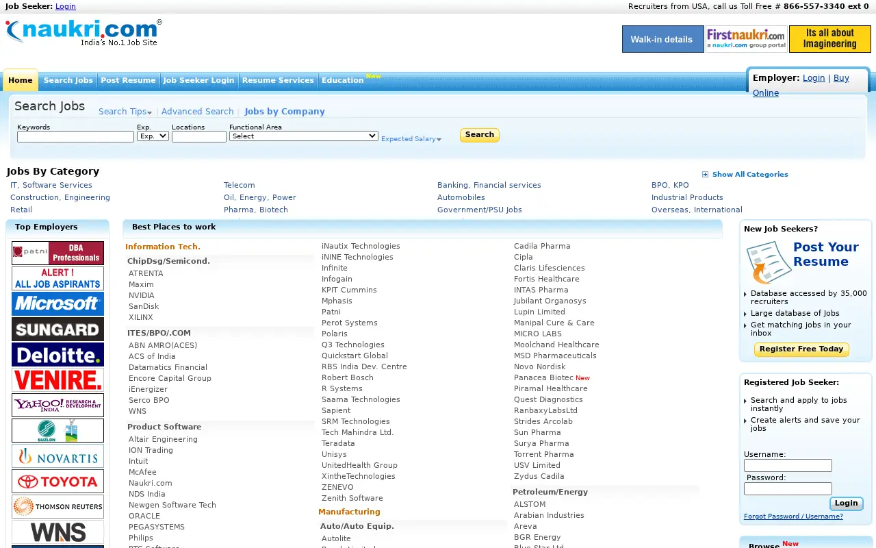 naukri.com in 2009