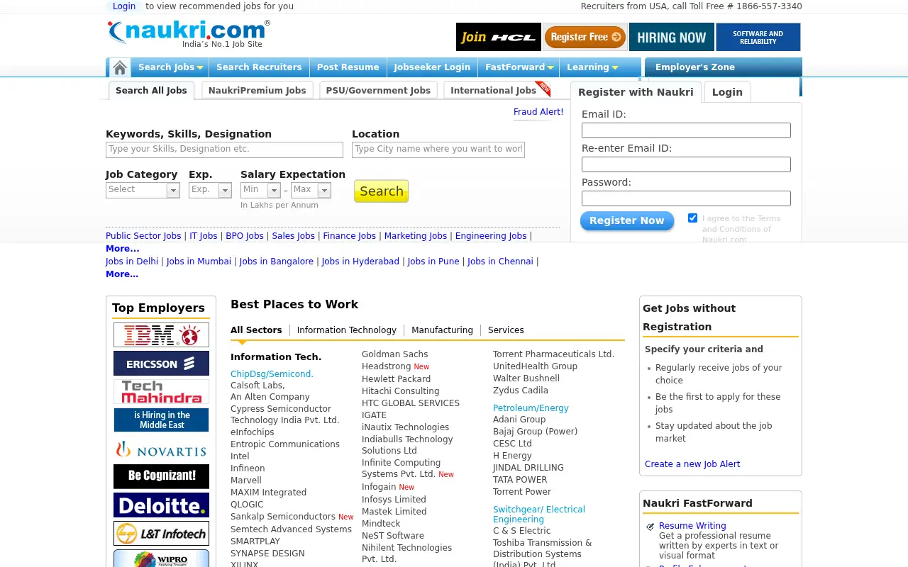 naukri.com in 2014