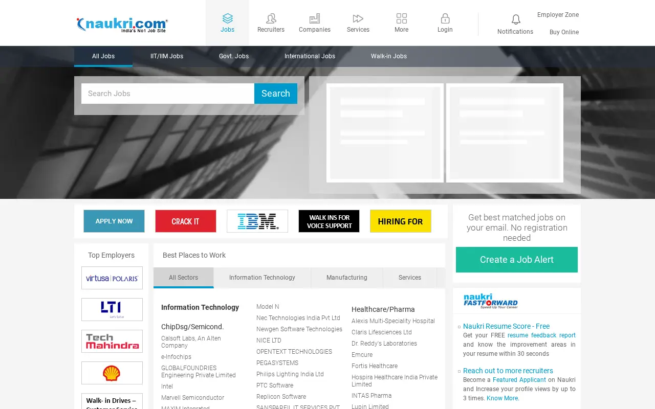 naukri.com in 2017