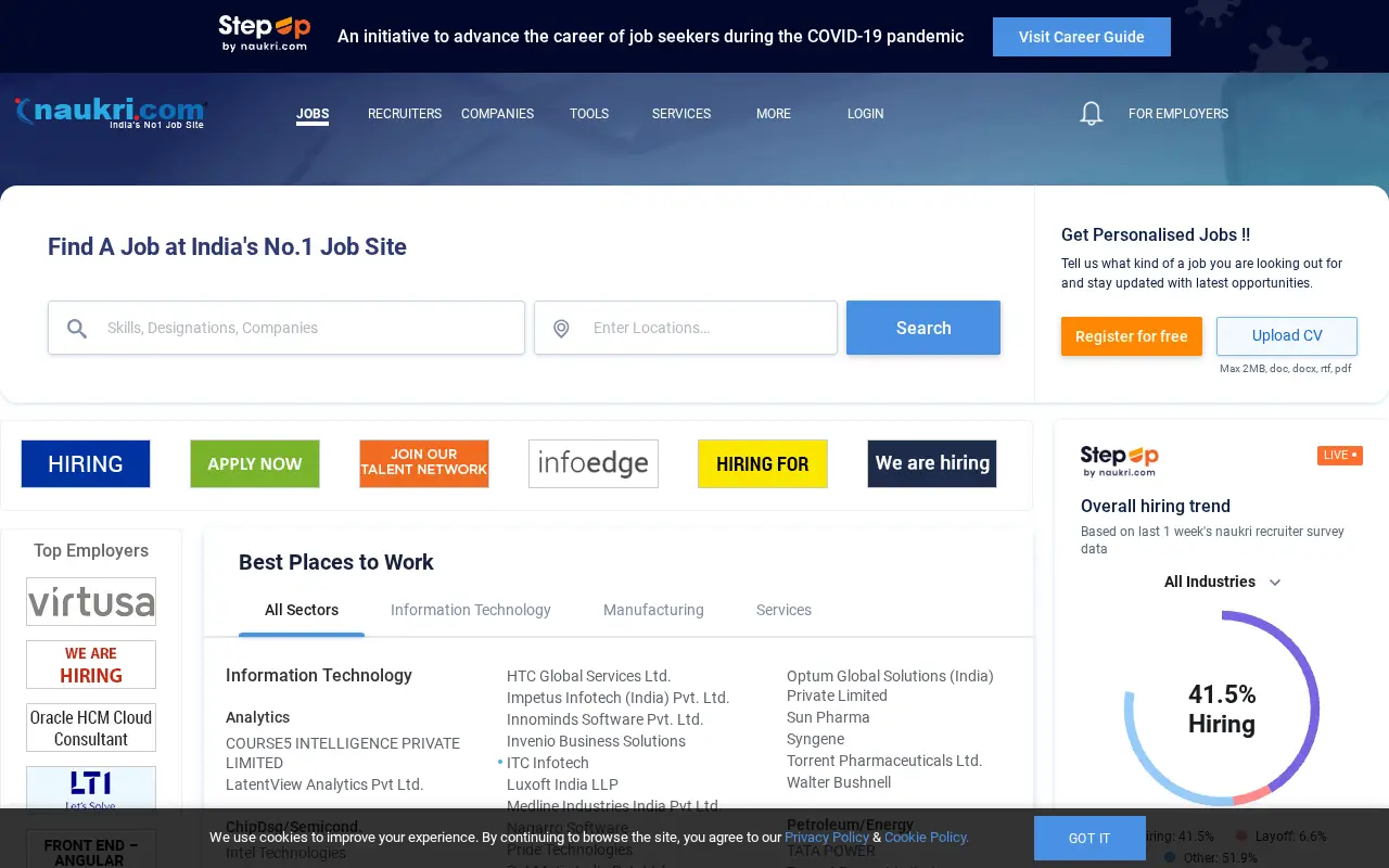 naukri.com in 2020