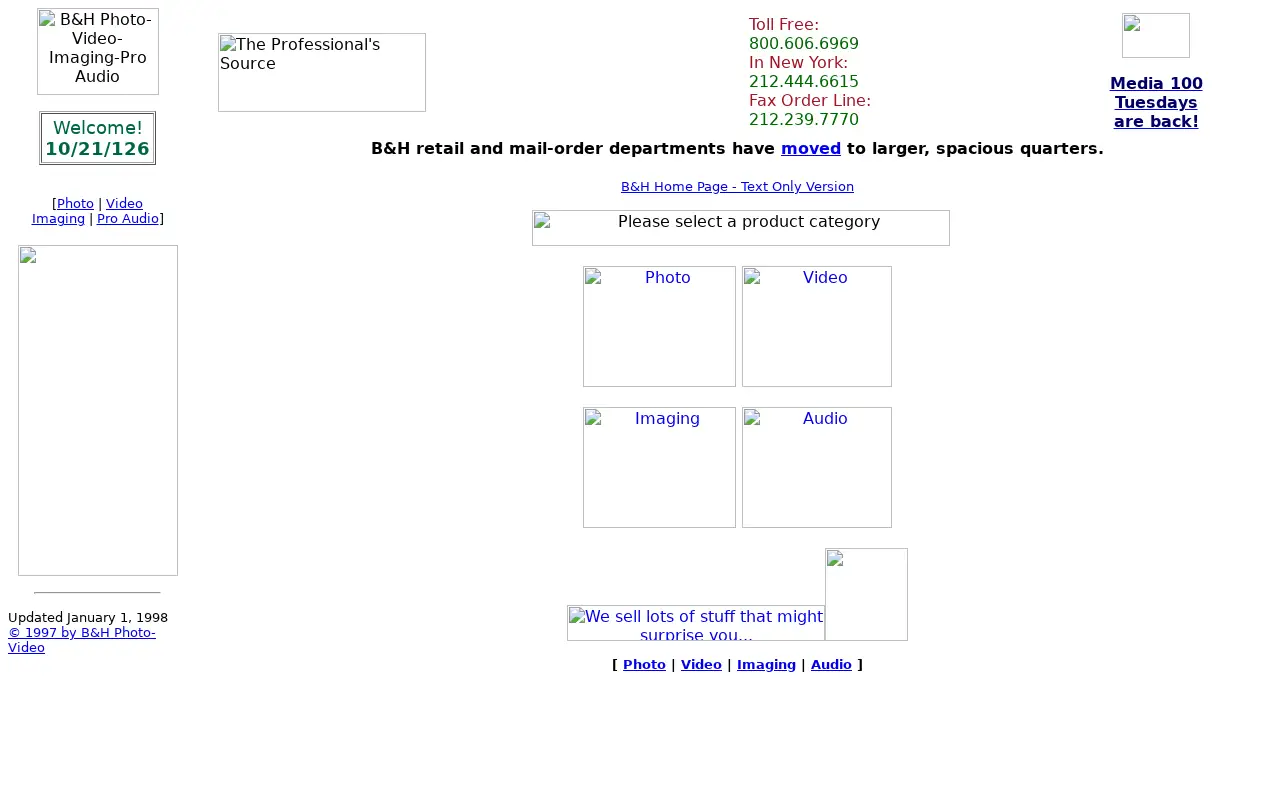 bhphotovideo.com in 1998