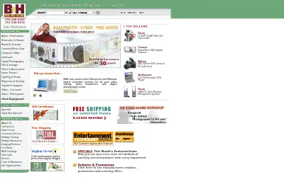 bhphotovideo.com in 2003