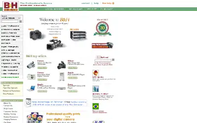 bhphotovideo.com in 2004