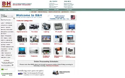 bhphotovideo.com in 2006