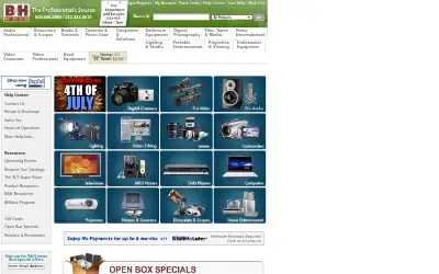 bhphotovideo.com in 2007