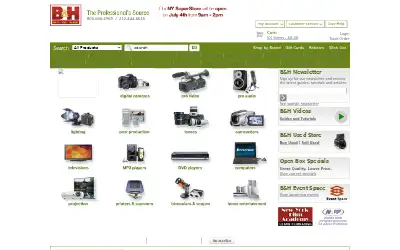 bhphotovideo.com in 2008