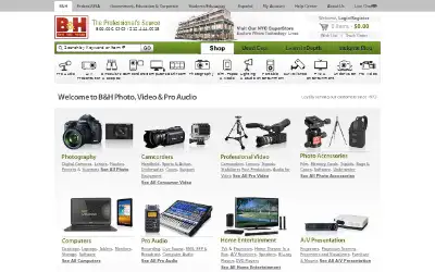bhphotovideo.com in 2013