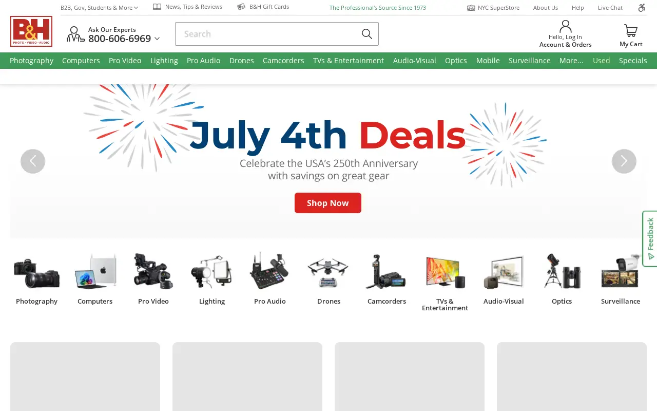 bhphotovideo.com in 2026