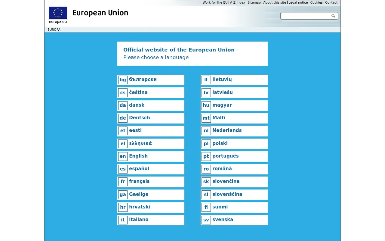 europa.eu in 2016