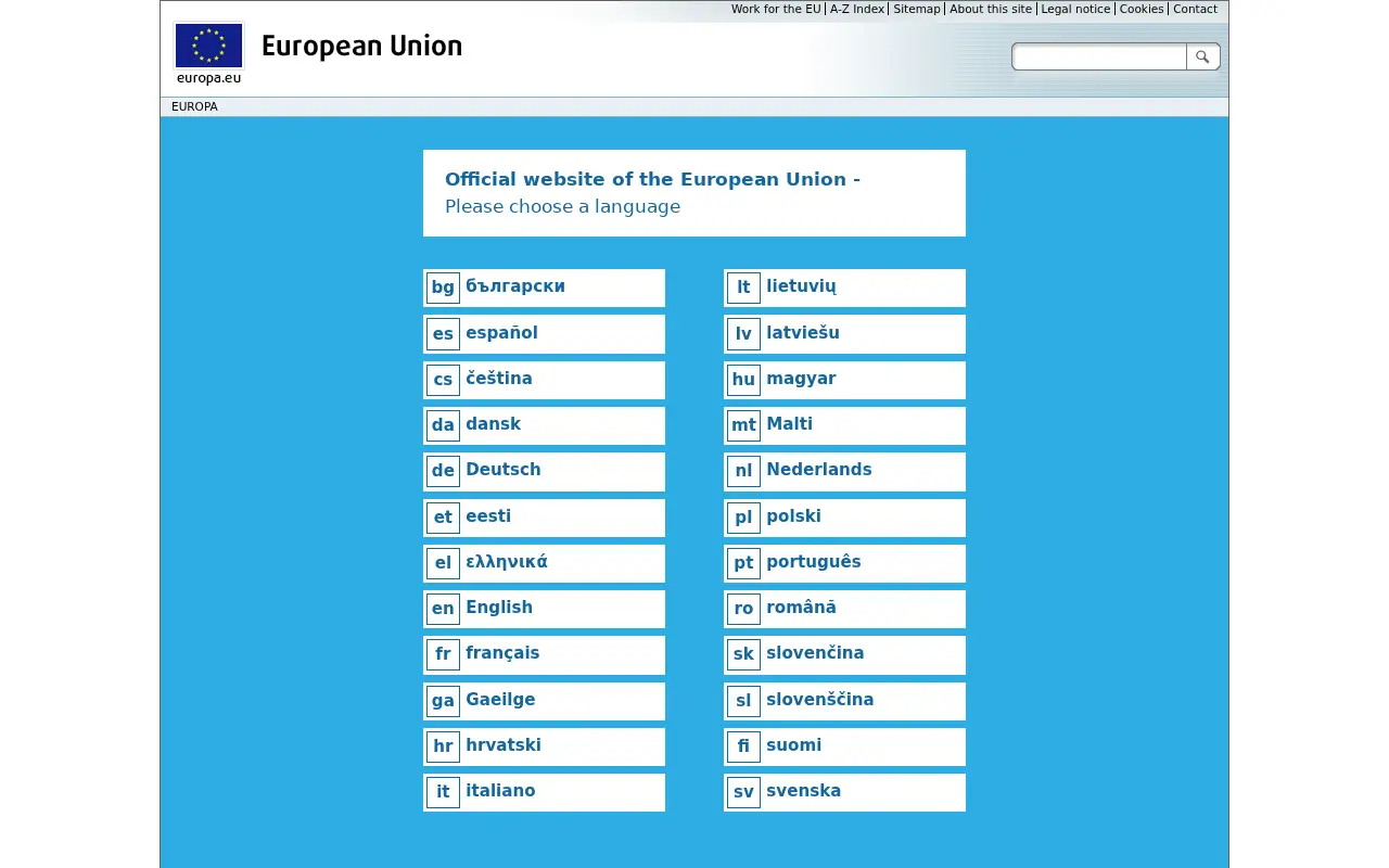 europa.eu in 2018