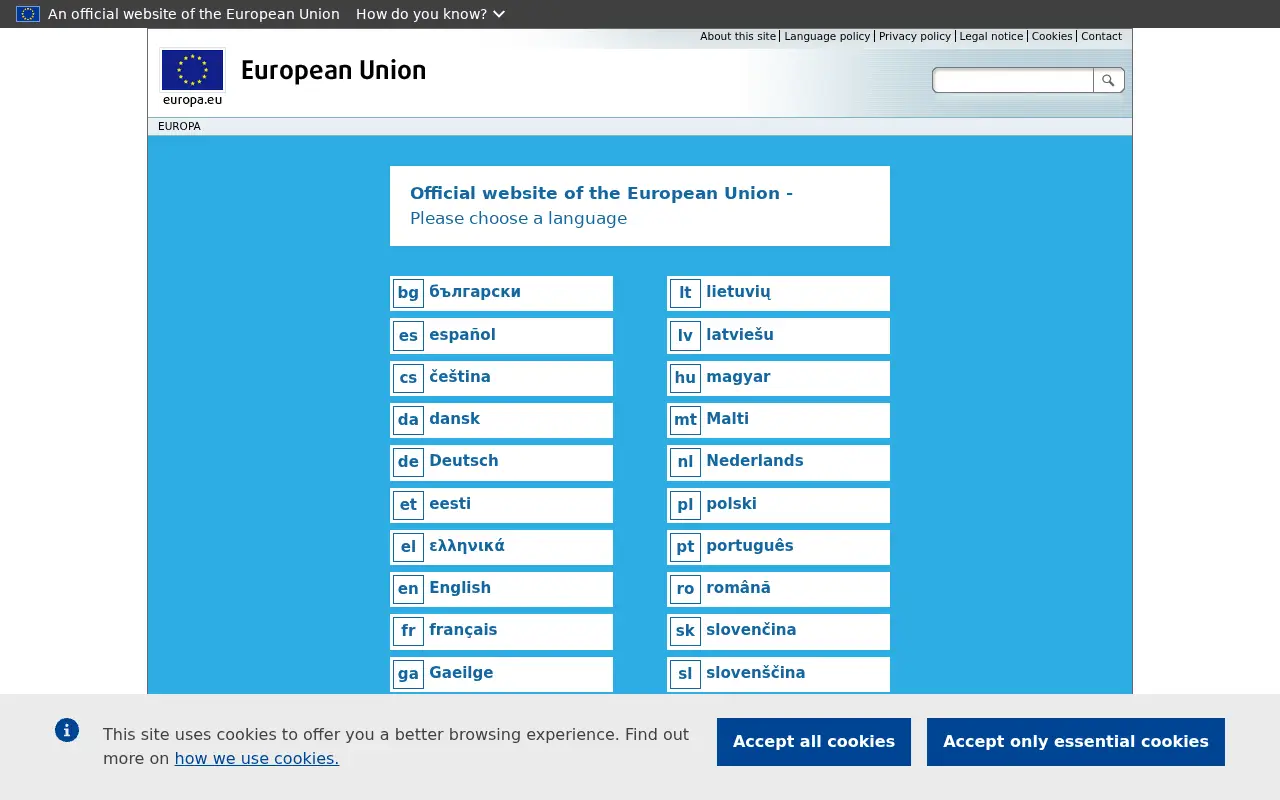 europa.eu in 2021