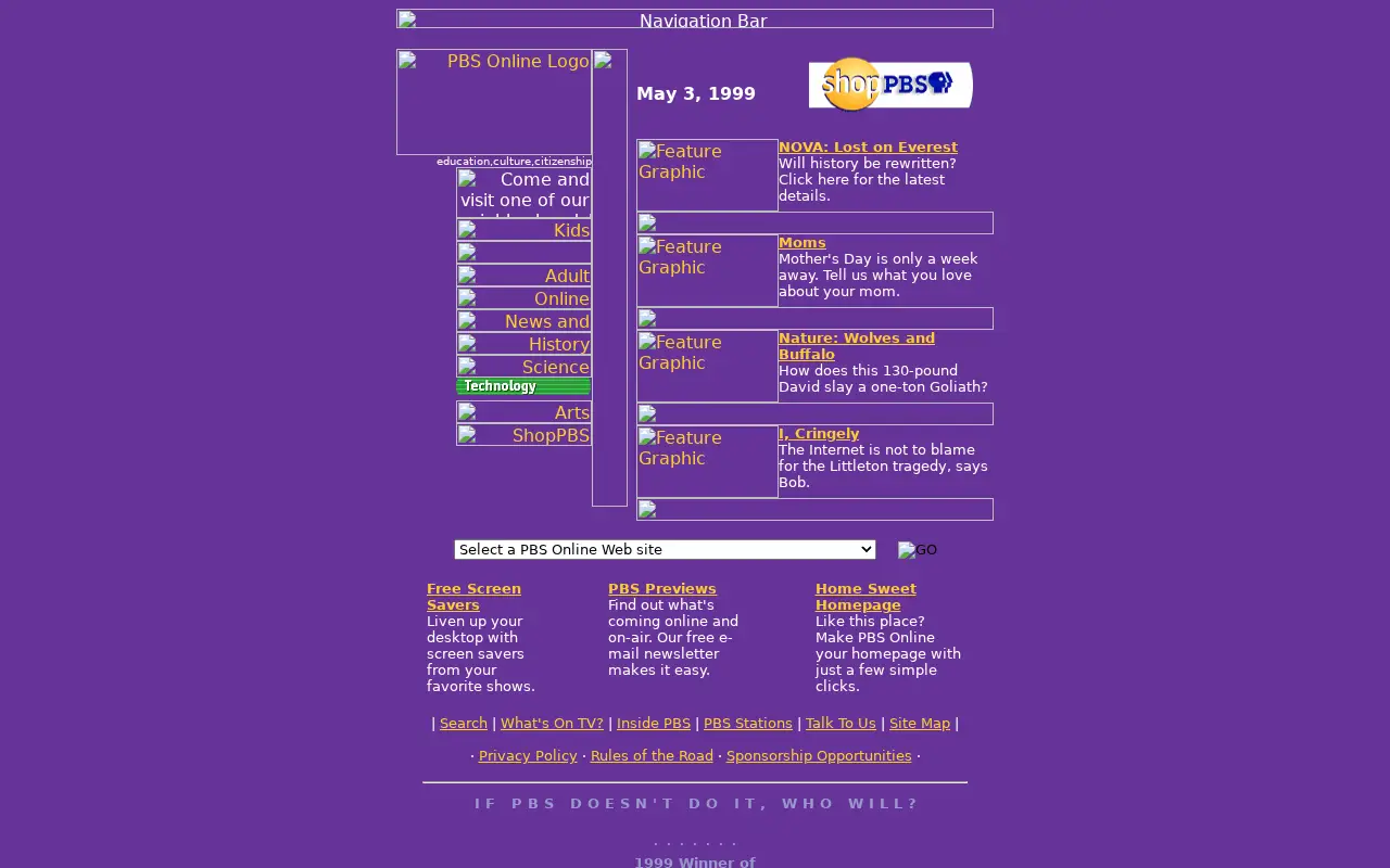 pbs.org in 1999