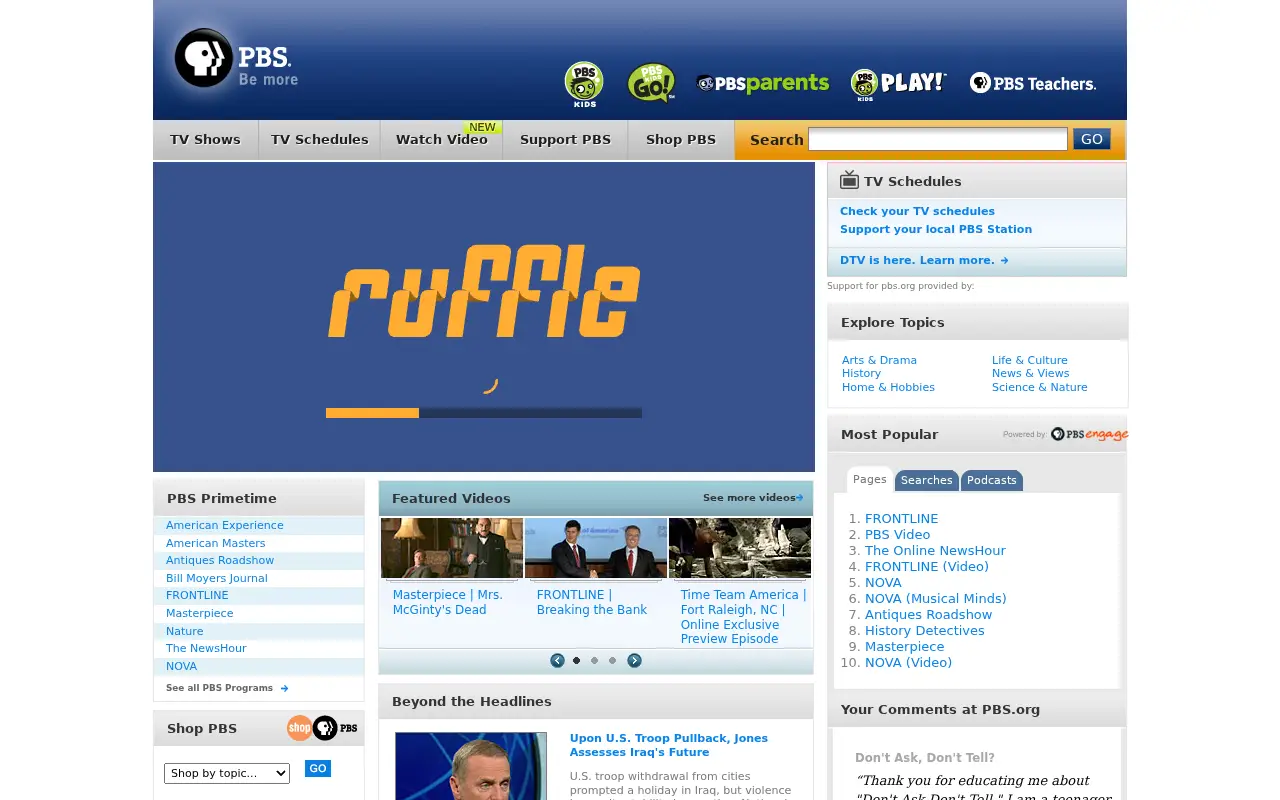 pbs.org in 2009