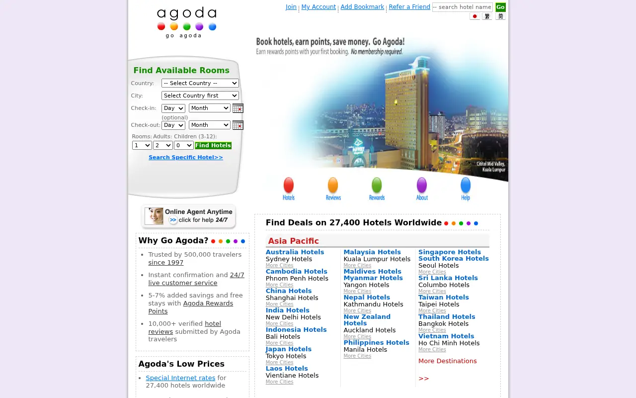 agoda.com in 2007