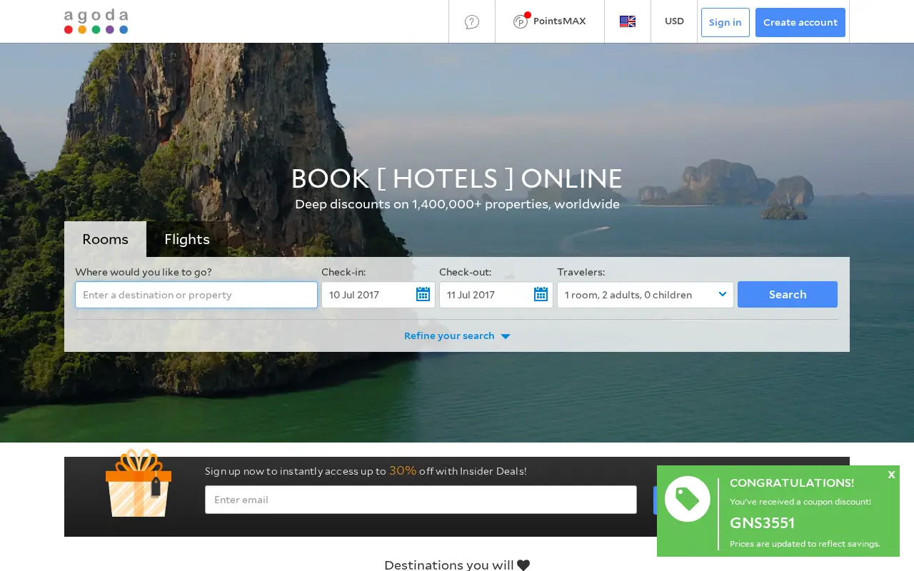 agoda.com in 2017