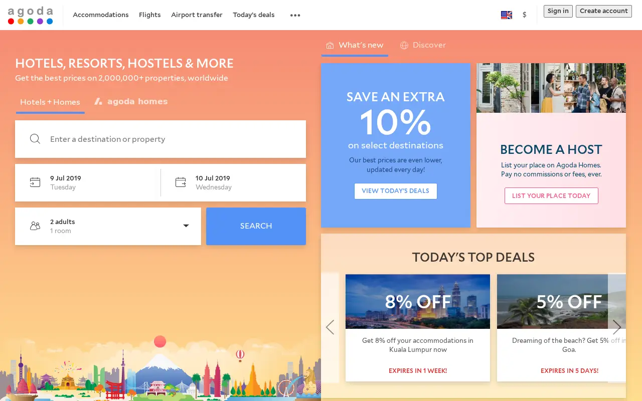 agoda.com in 2019