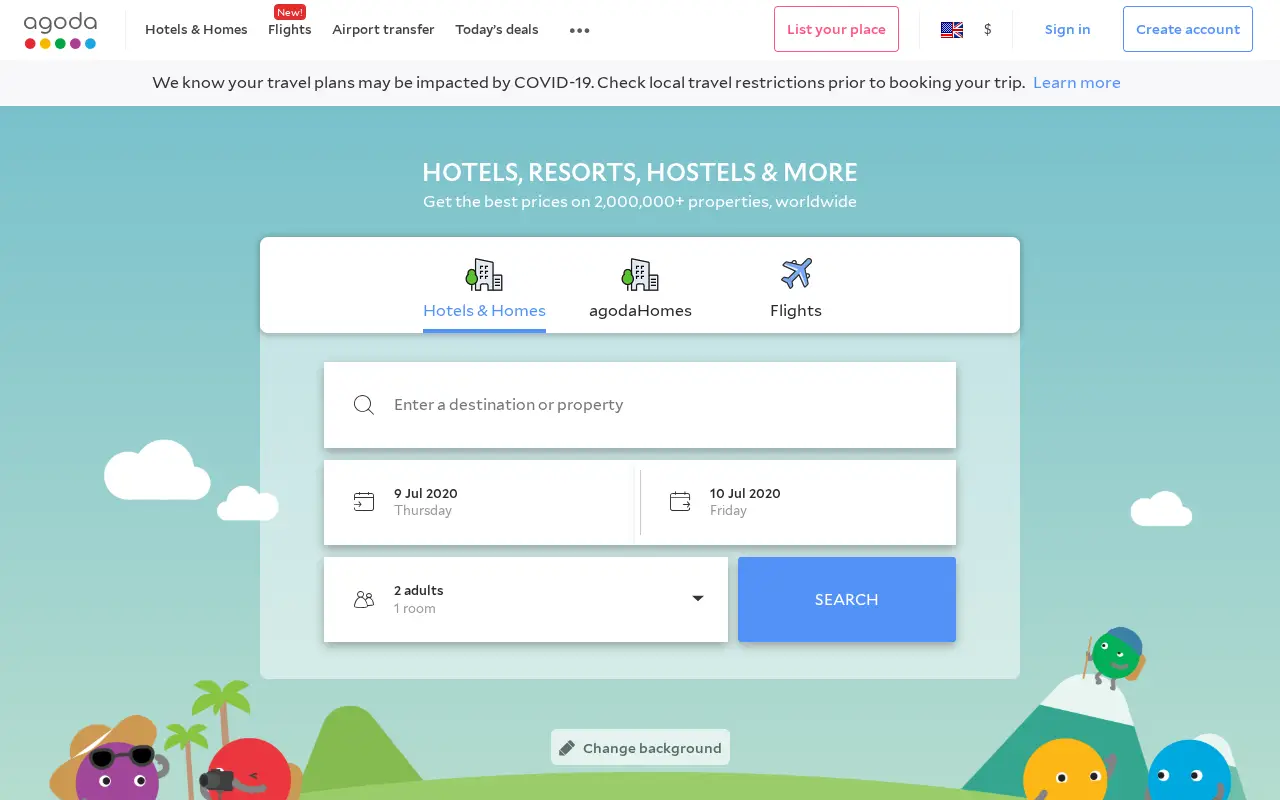 agoda.com in 2020
