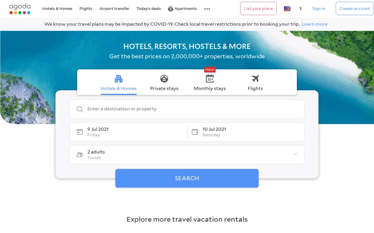agoda.com in 2021