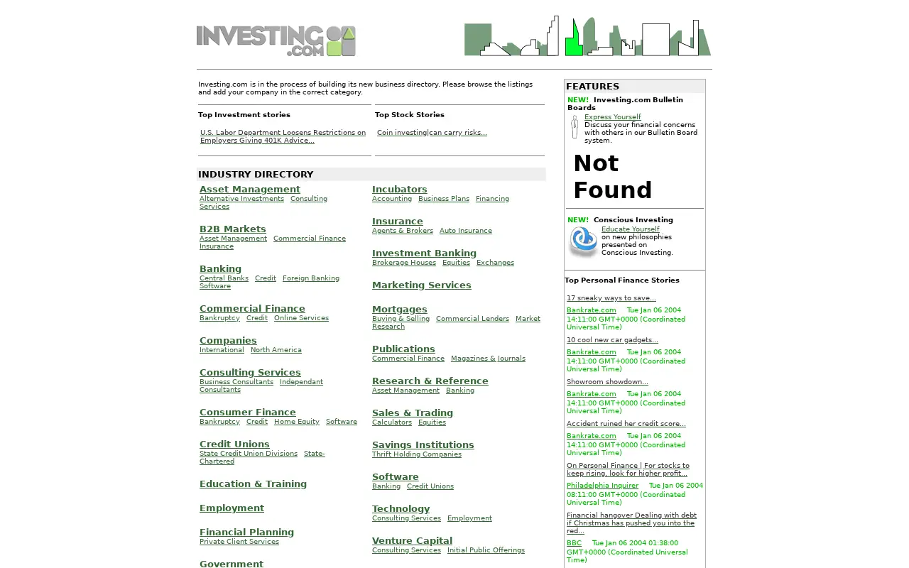 investing.com in 2001