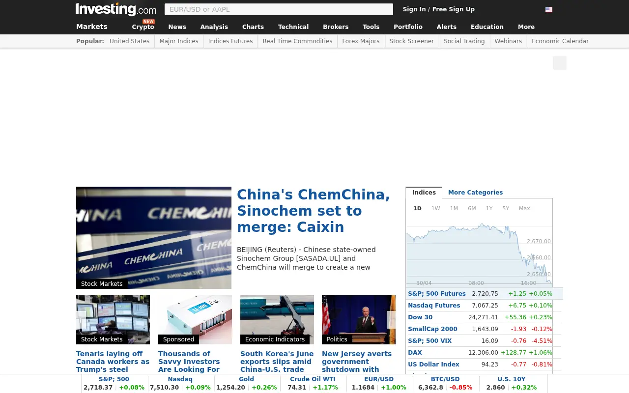 investing.com in 2018