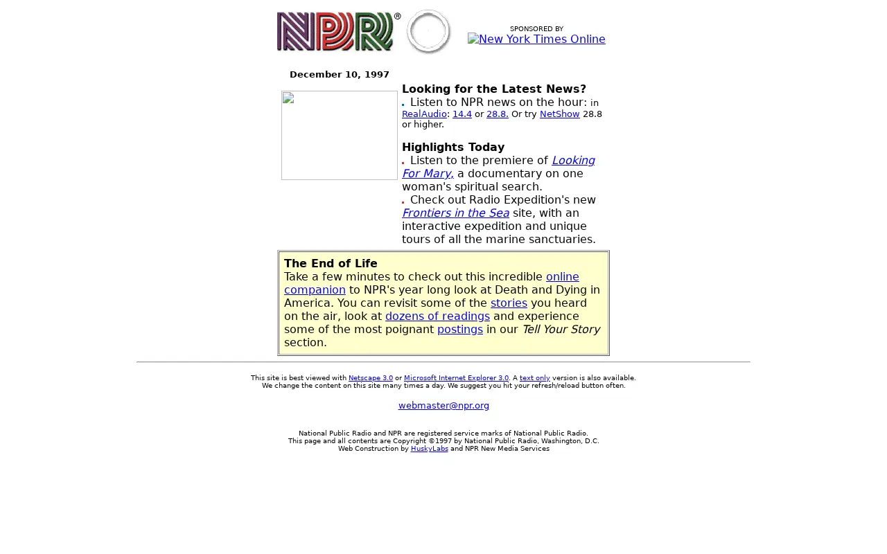 npr.org on December 10, 1997