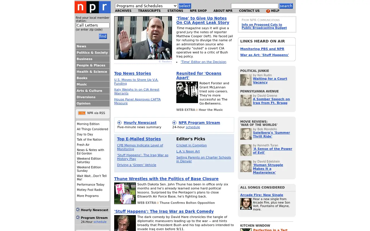 npr.org on July 1, 2005
