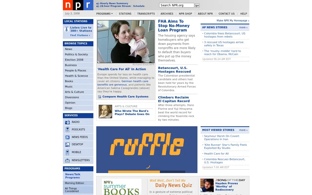 npr.org on July 3, 2008