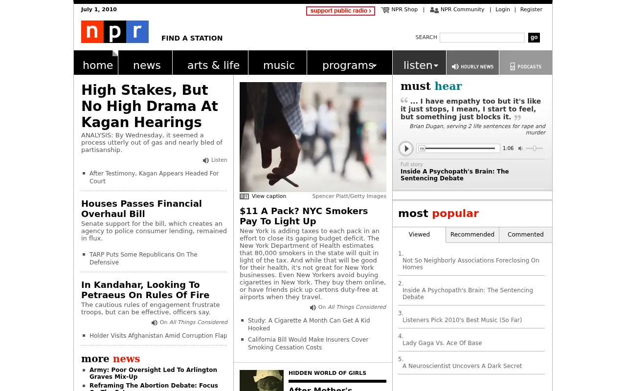 npr.org in 2010
