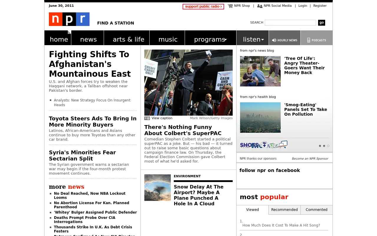 npr.org on June 30, 2011