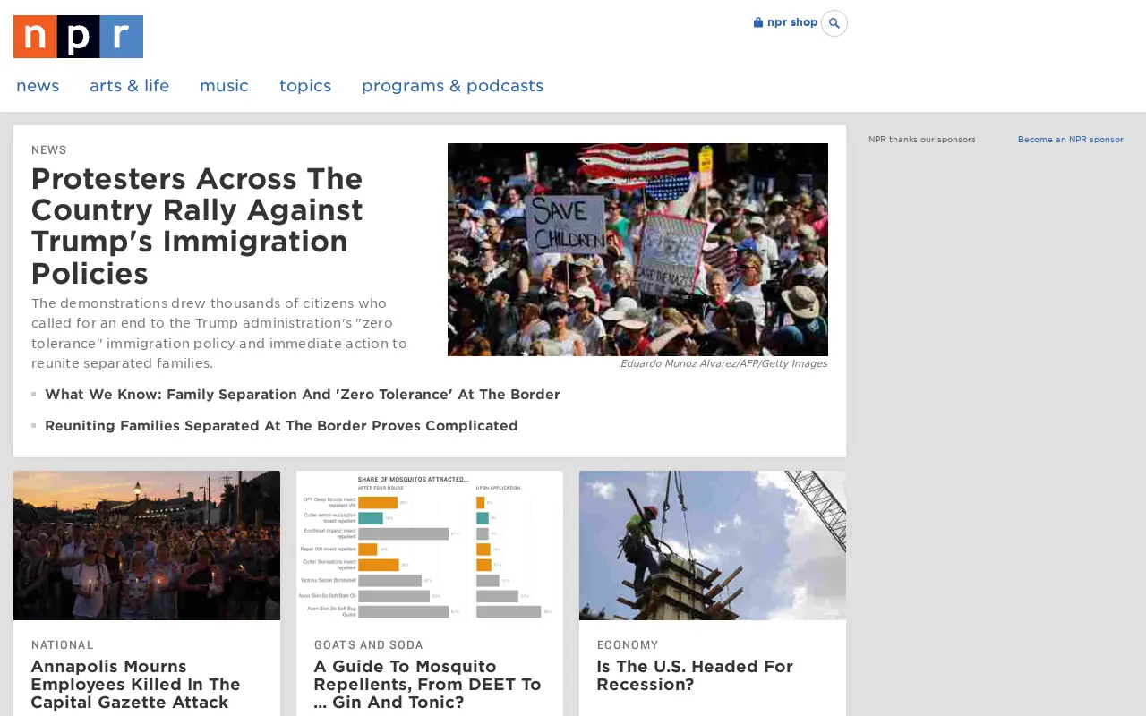 npr.org on June 30, 2018
