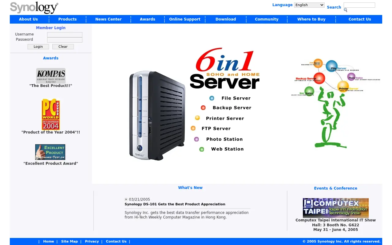 synology.com in 2005