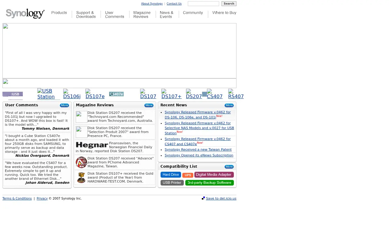 synology.com in 2007
