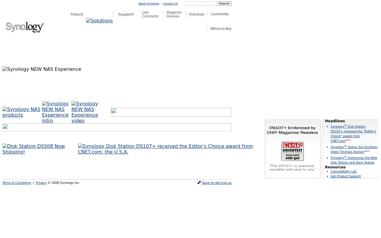 synology.com in 2008
