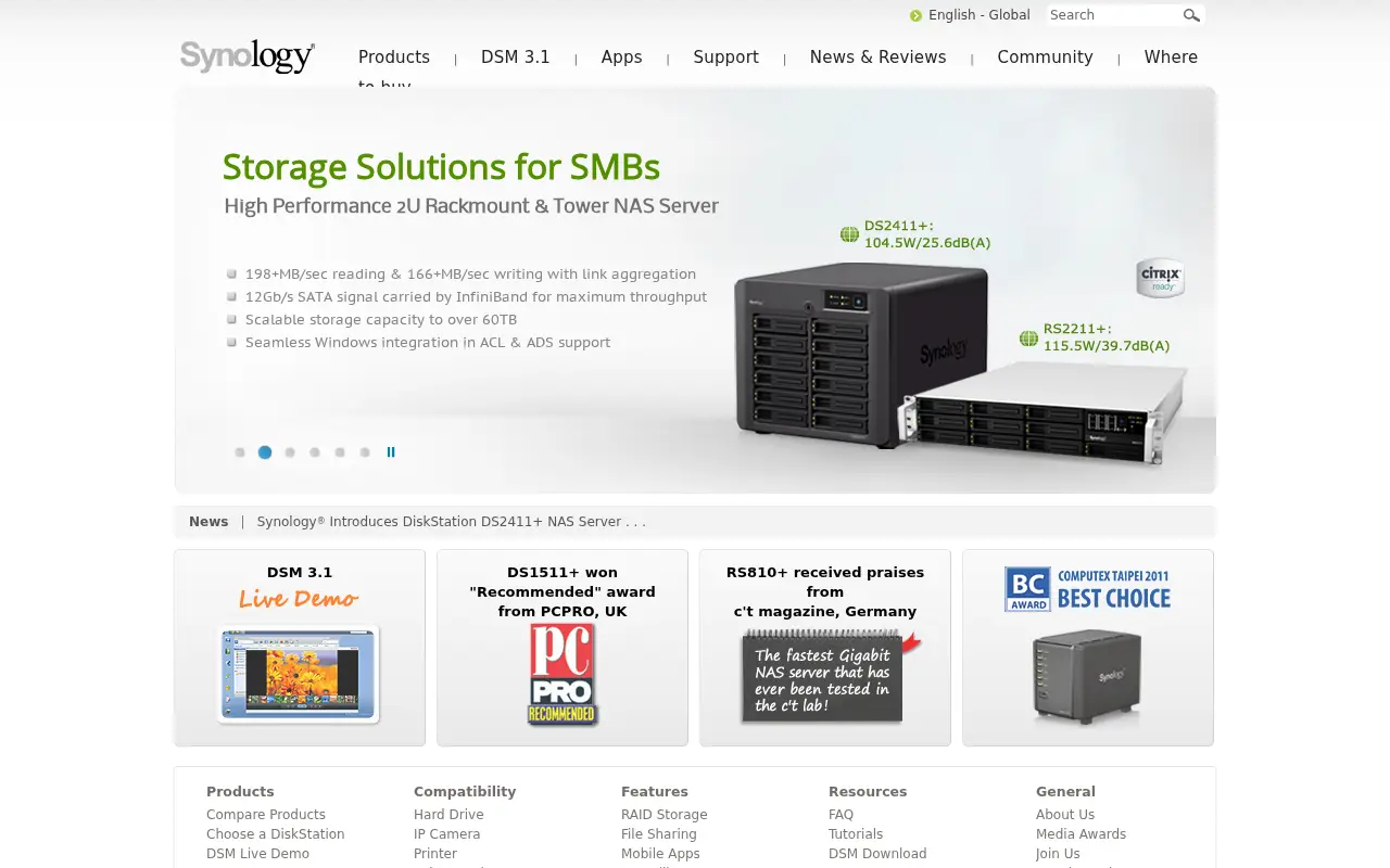 synology.com in 2011