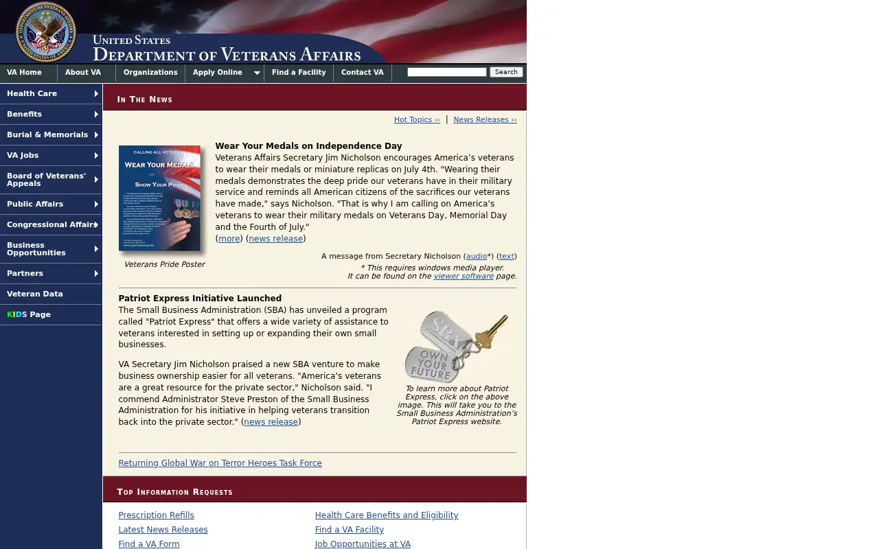 va.gov in 2007