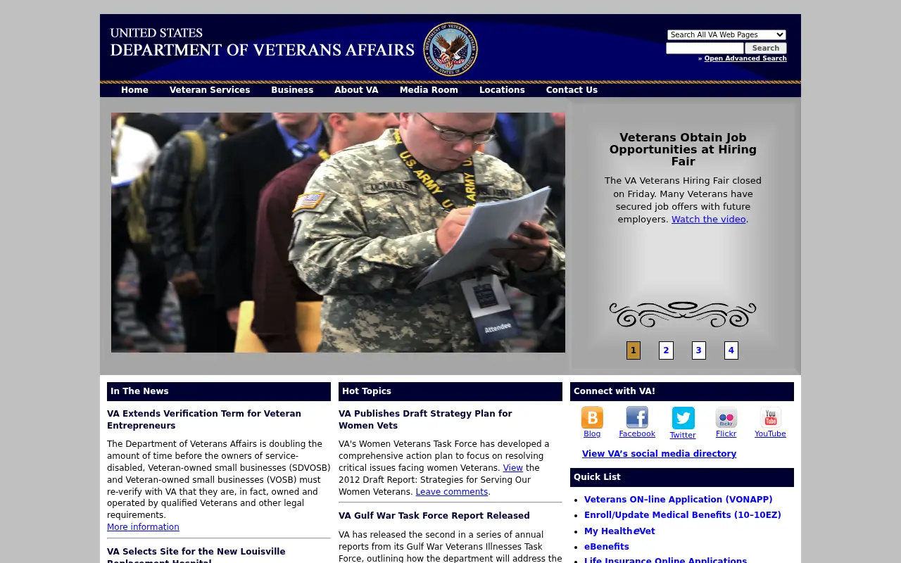 va.gov in 2012