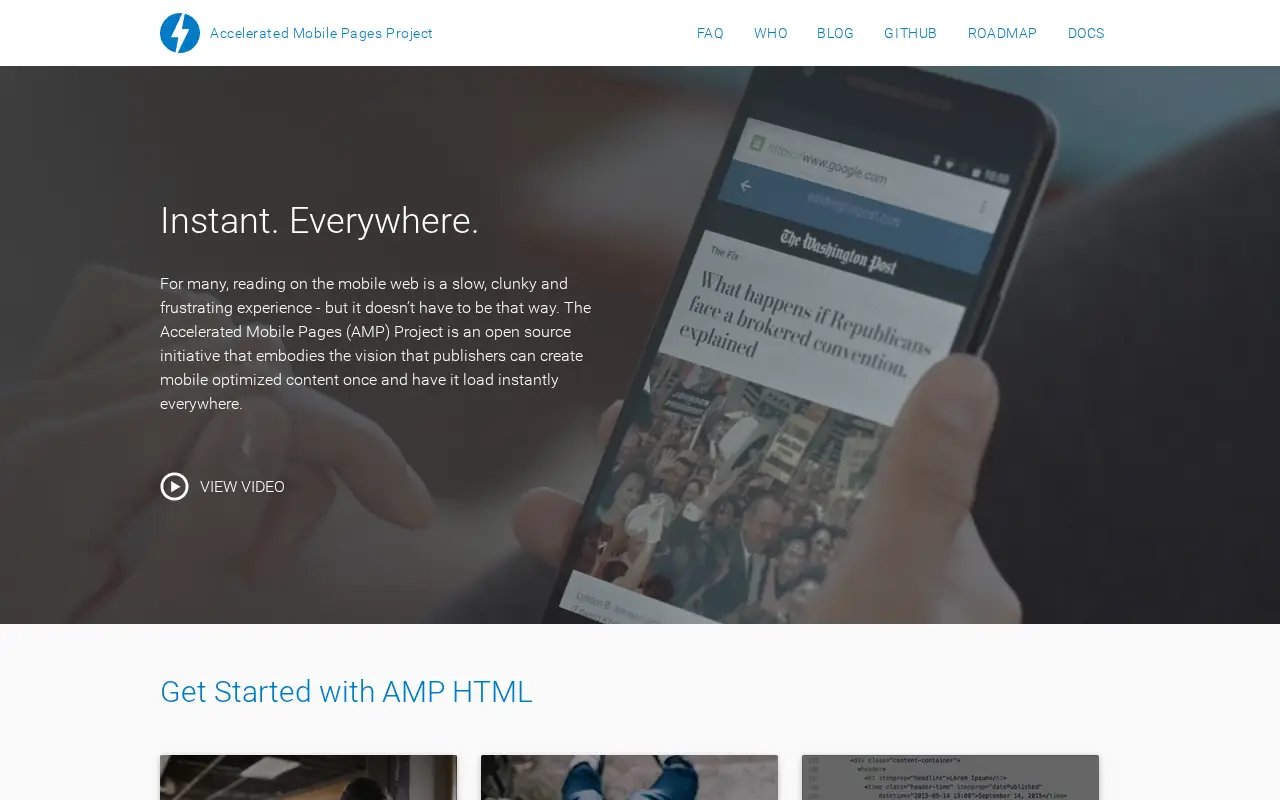 ampproject.org in 2016