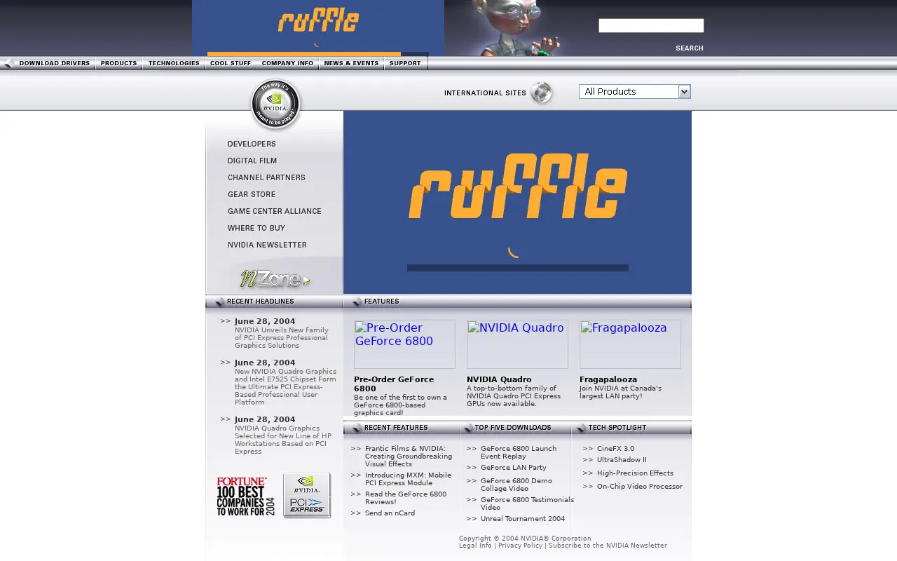 nvidia.com on July 1, 2004