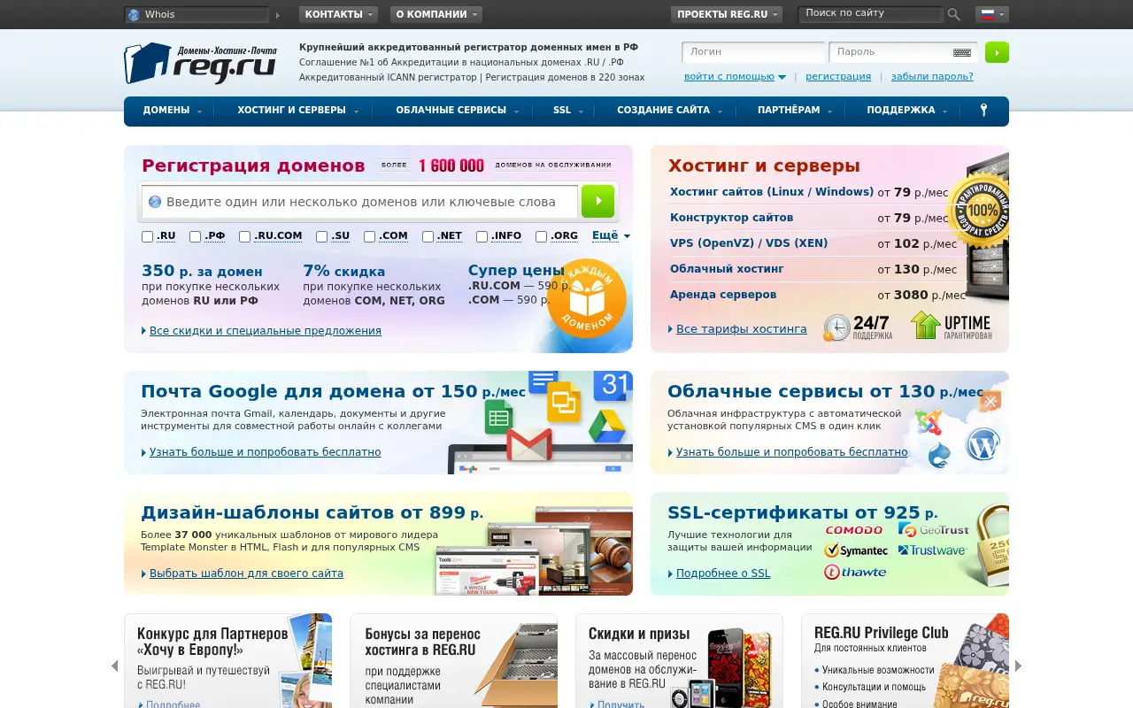 reg.ru in 2013