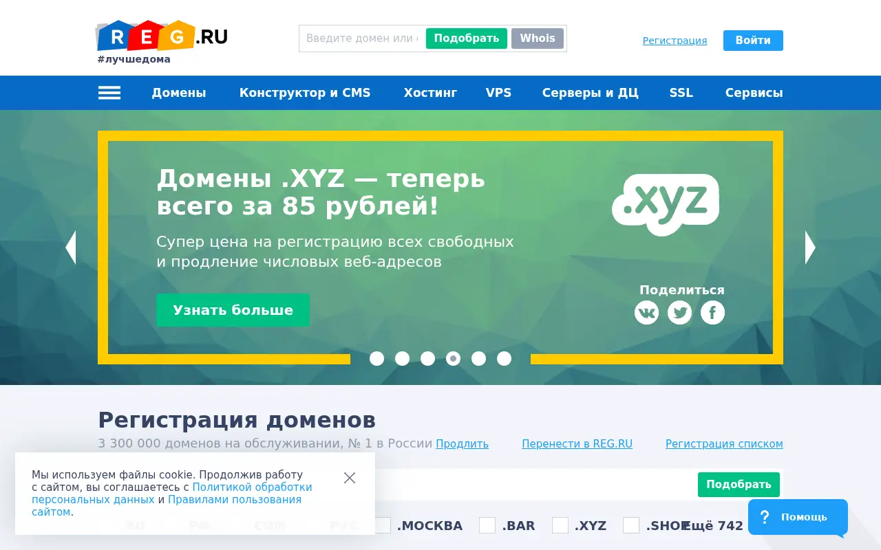 reg.ru in 2020