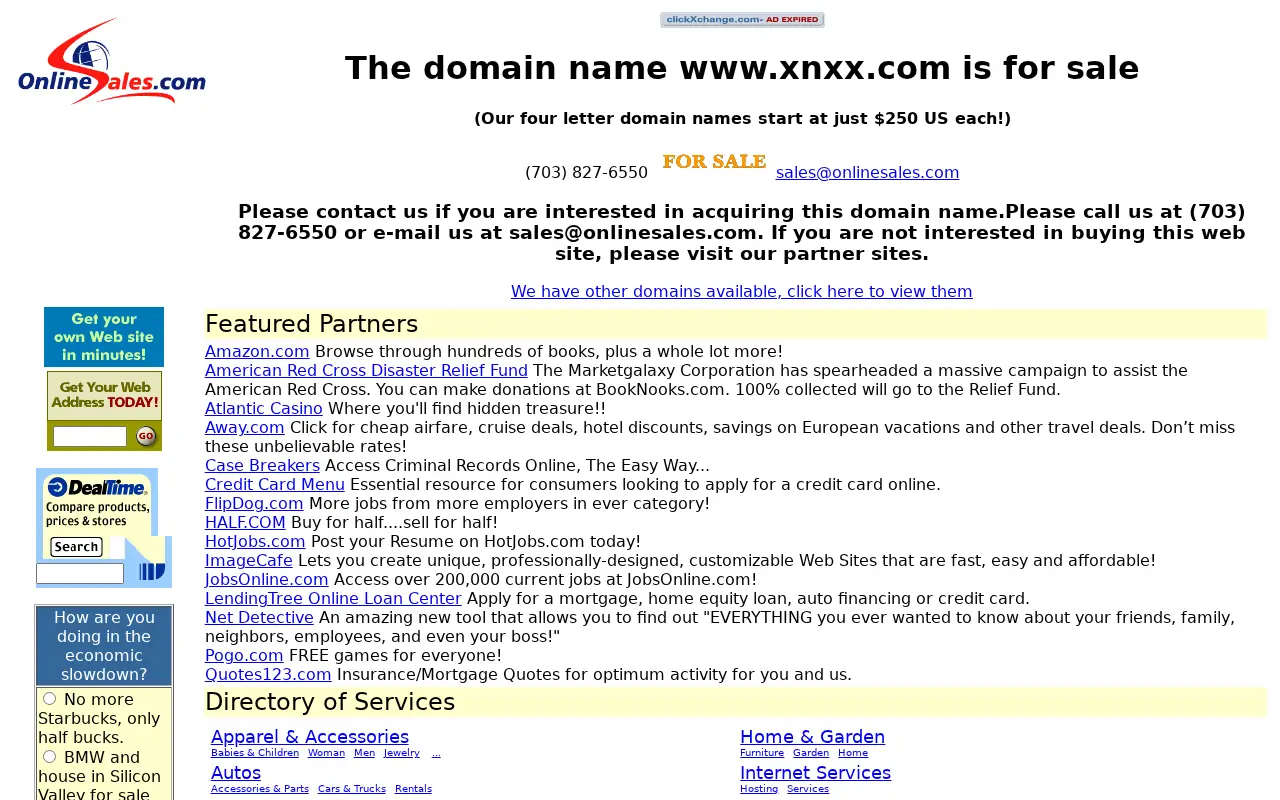 xnxx.com in 2001