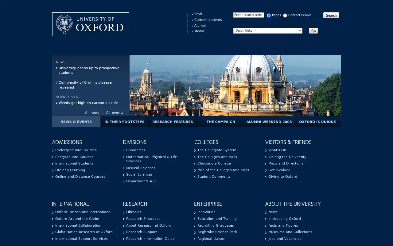 ox.ac.uk in 2008