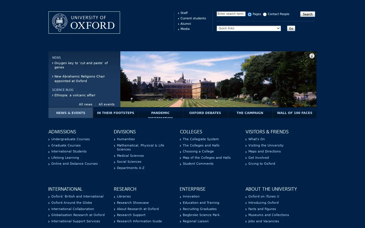 ox.ac.uk in 2009