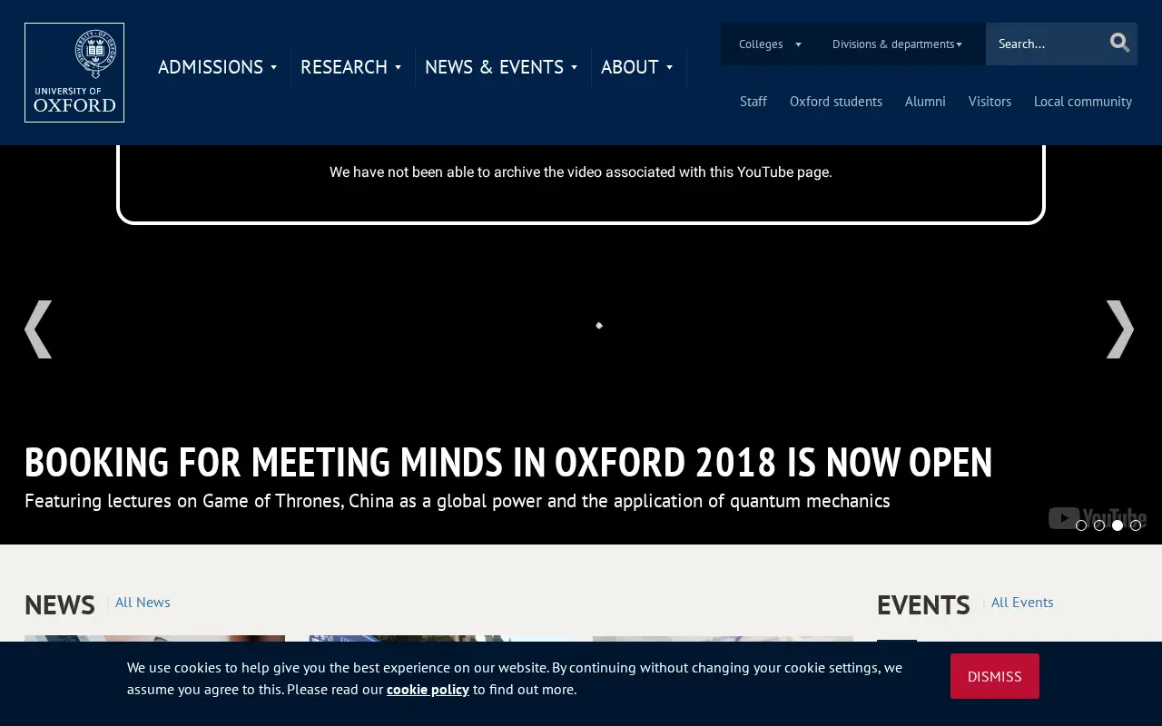 ox.ac.uk in 2018