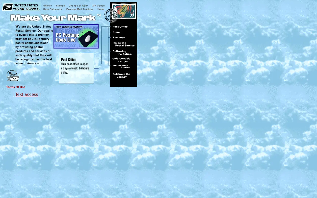 usps.com in 1998